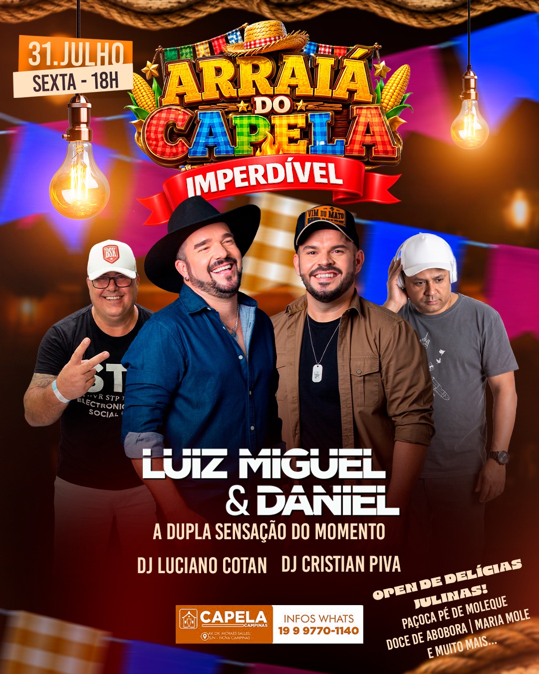 Banner Arraiá do Capela